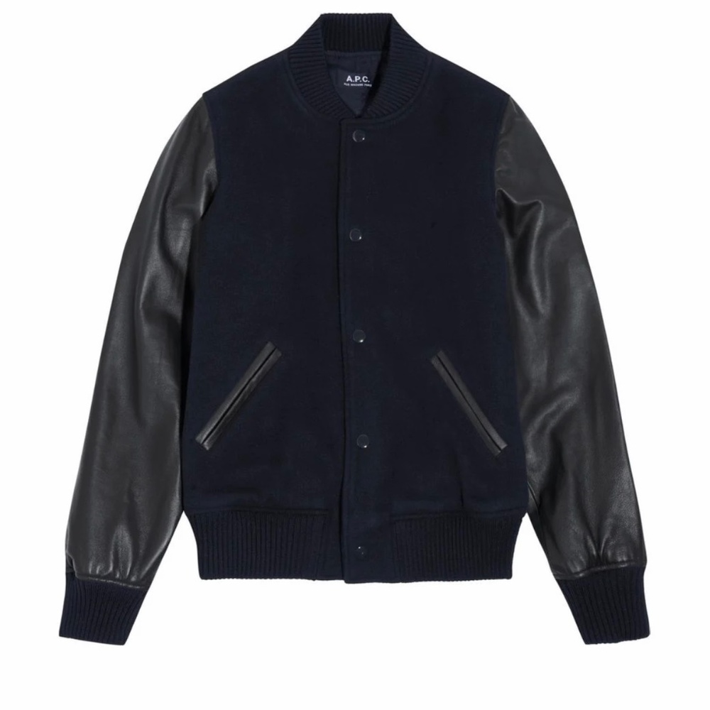 A.P.C. Bomber Varsity Teddy Rizzo Jacket size Small APC